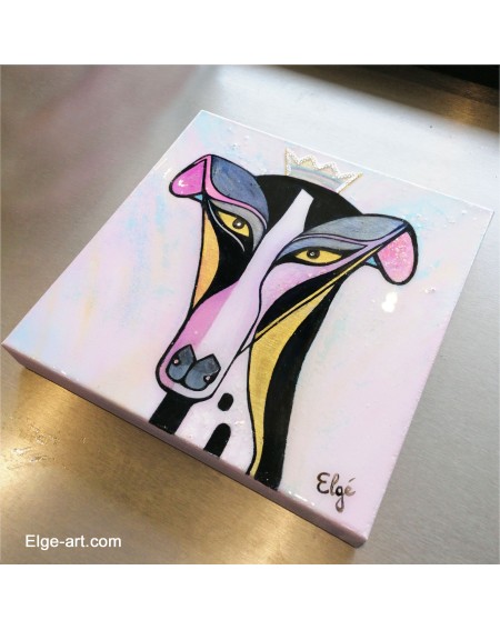 Custom painting dog galgo contemporary painter