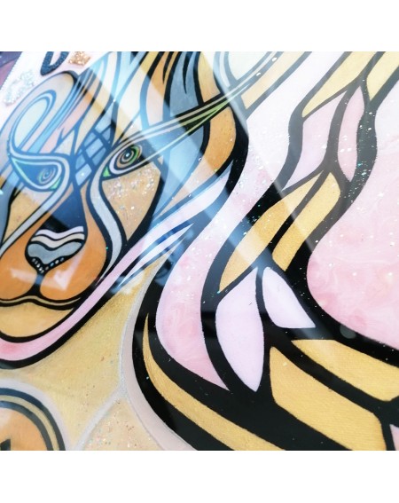 Toile finition résine tigre