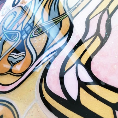 Toile finition résine tigre