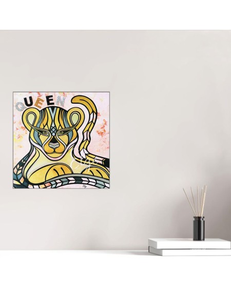 tableau tigre argent