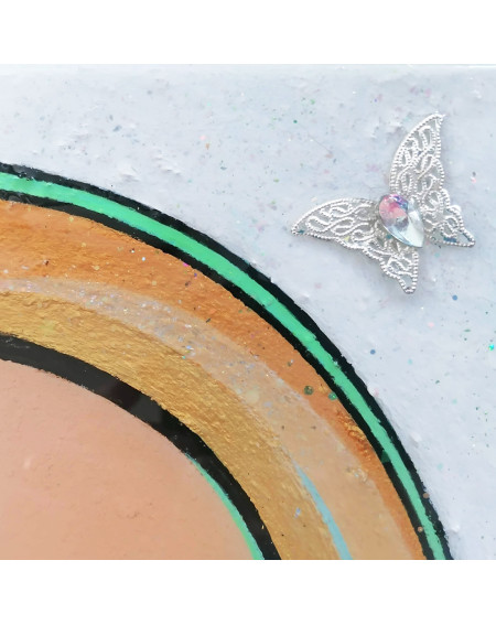 butterfly rhinestone painting