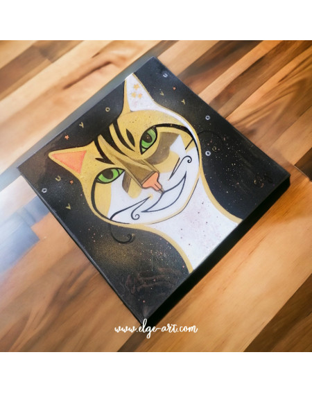 peinture chat personnalisee