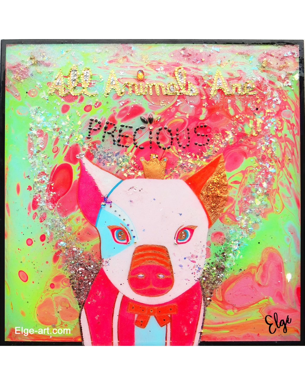 Pig Painting - Animal Protection - All animals are precious