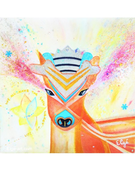 Peinture Biche - Protection Animale - Nous avons tous la même étincelle de vie